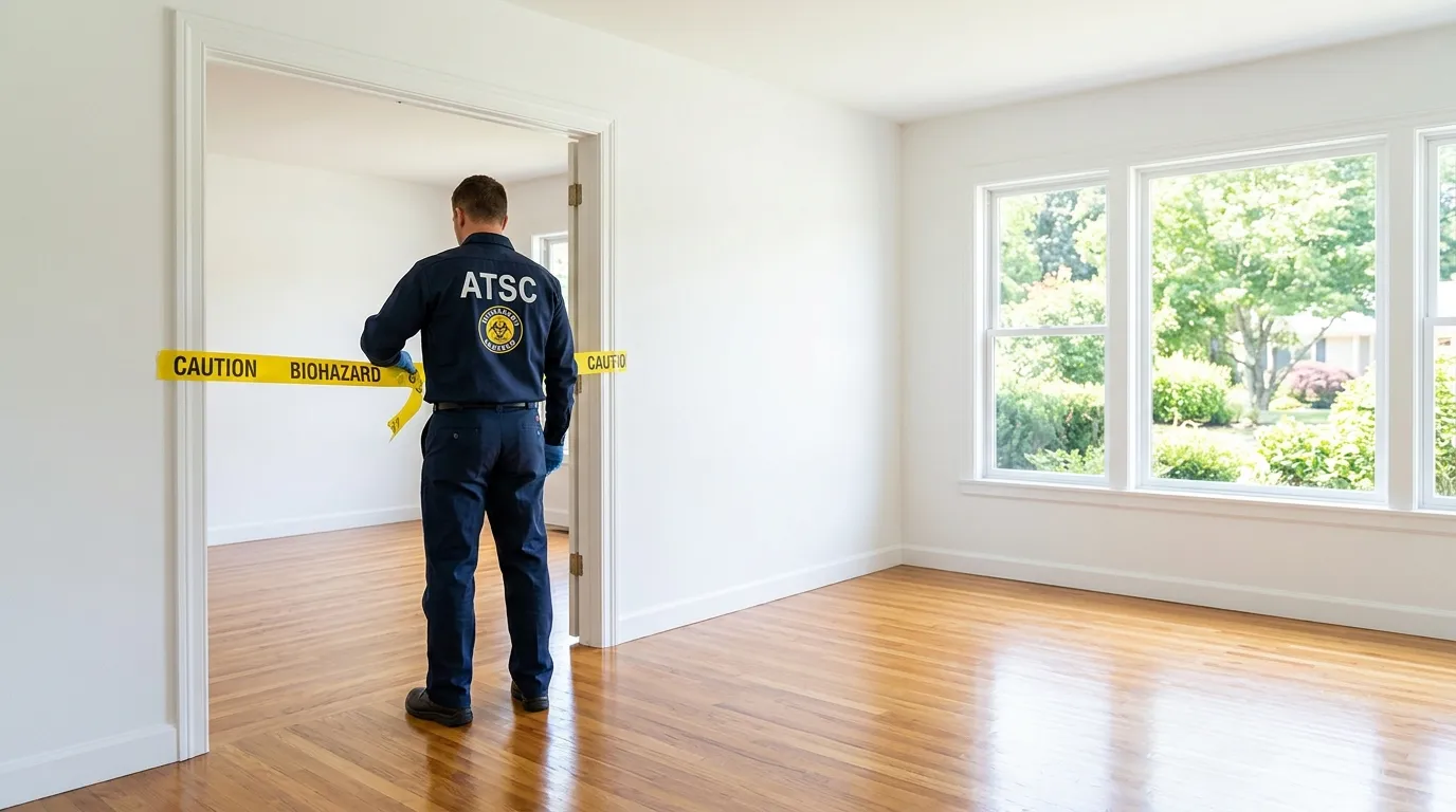 Certified biohazard cleanup crew performing Decomposition Cleanup in Northwest Harborcreek